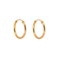 Boucles d'oreilles créoles en or jaune 9 carats de 14 mm