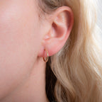 Boucles d'oreilles créoles en or jaune 9 carats de 14 mm