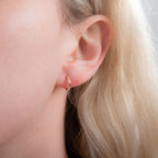 Boucles d'oreilles créoles dormeuses en or jaune 9 carats de 12 mm