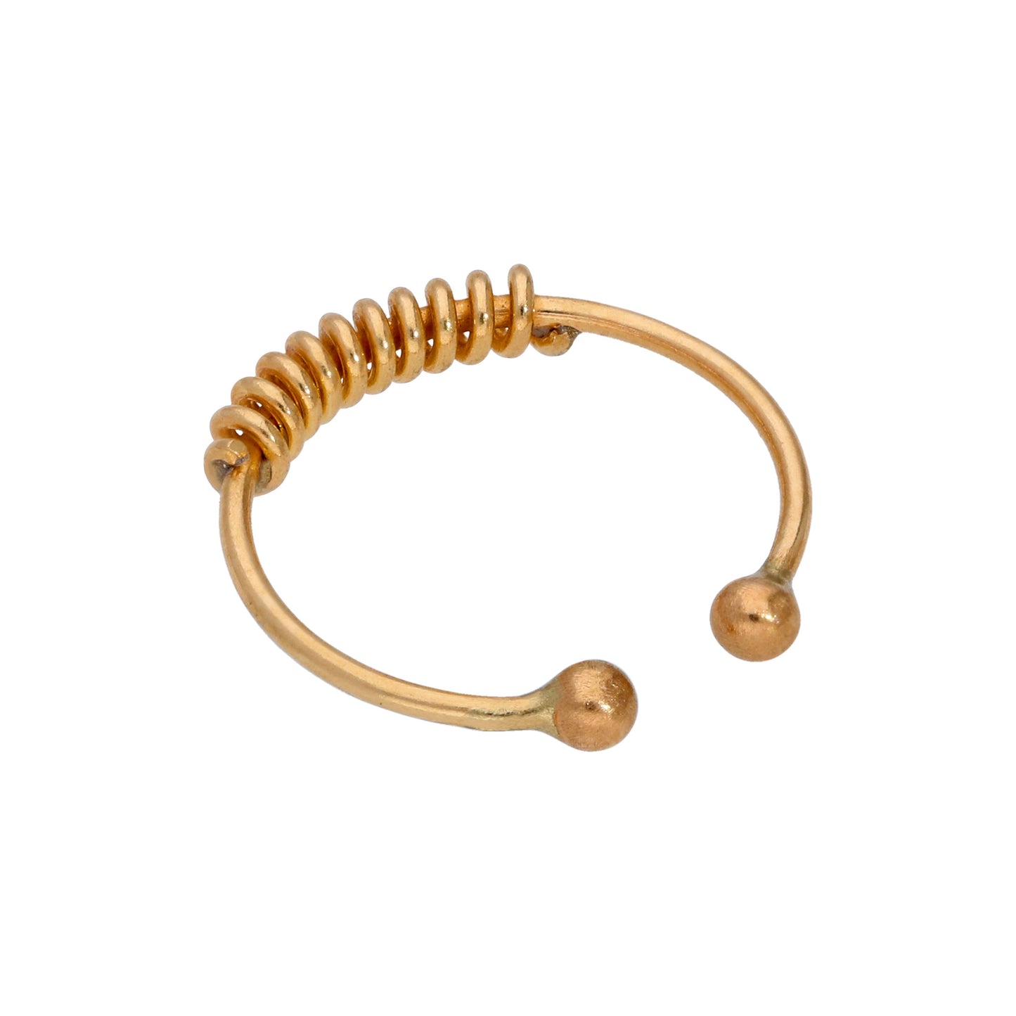 Anneau de nez à ressort en or 9 carats de 10 mm