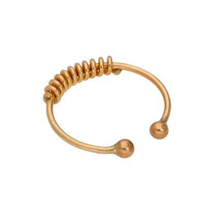 Anneau de nez à ressort en or 9 carats de 10 mm