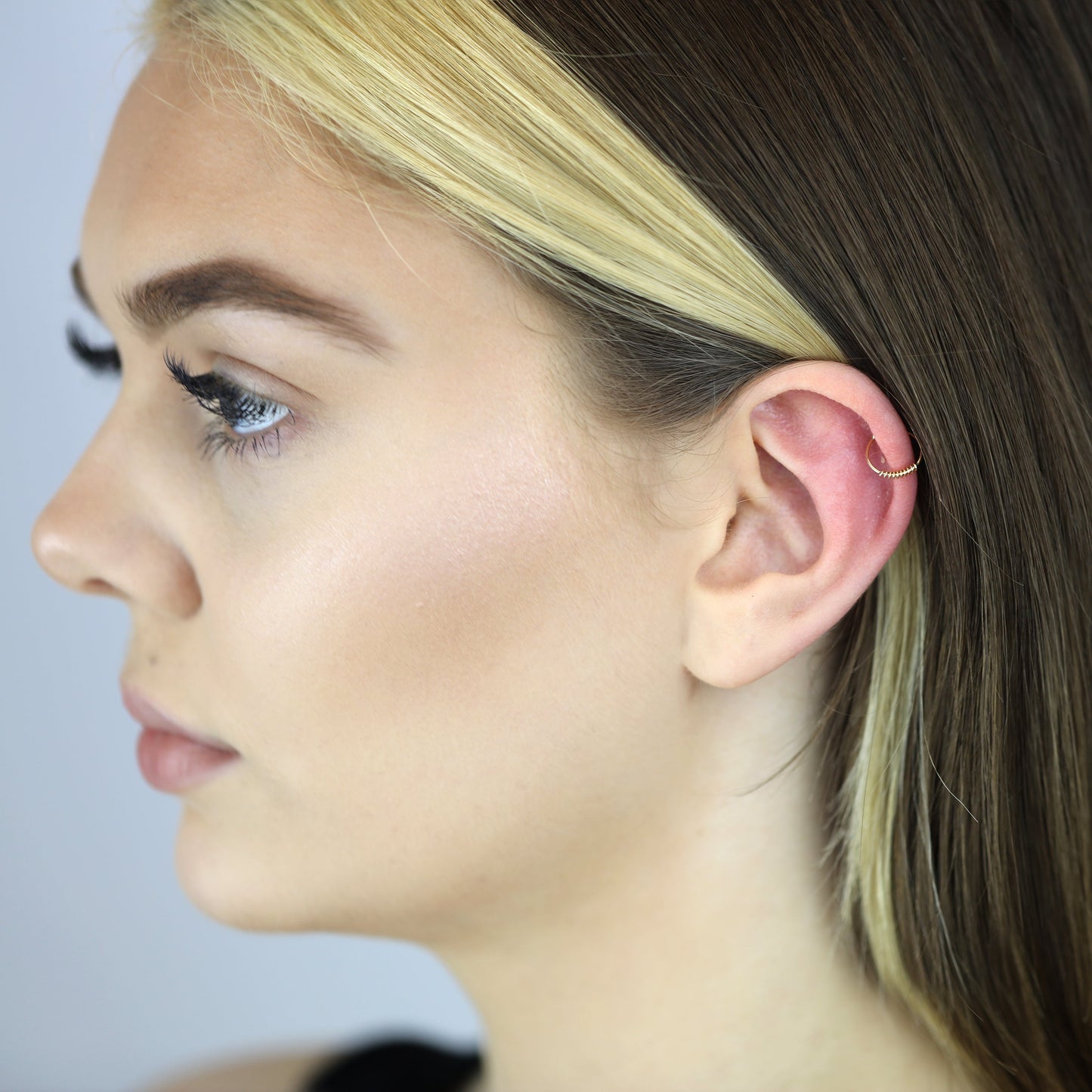 Anneau de nez à ressort en or 9 carats de 10 mm