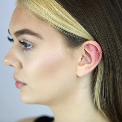 Anneau de nez à ressort en or 9 carats de 10 mm