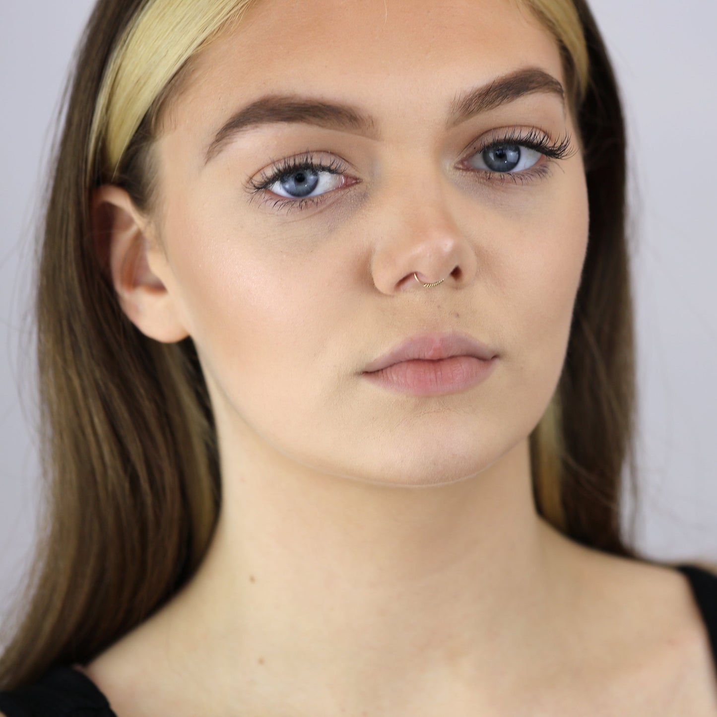 Anneau de nez à ressort en or 9 carats de 10 mm