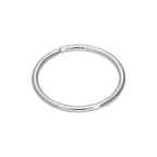 Anneau de nez uni en or blanc 9 carats 24Ga de 7 mm