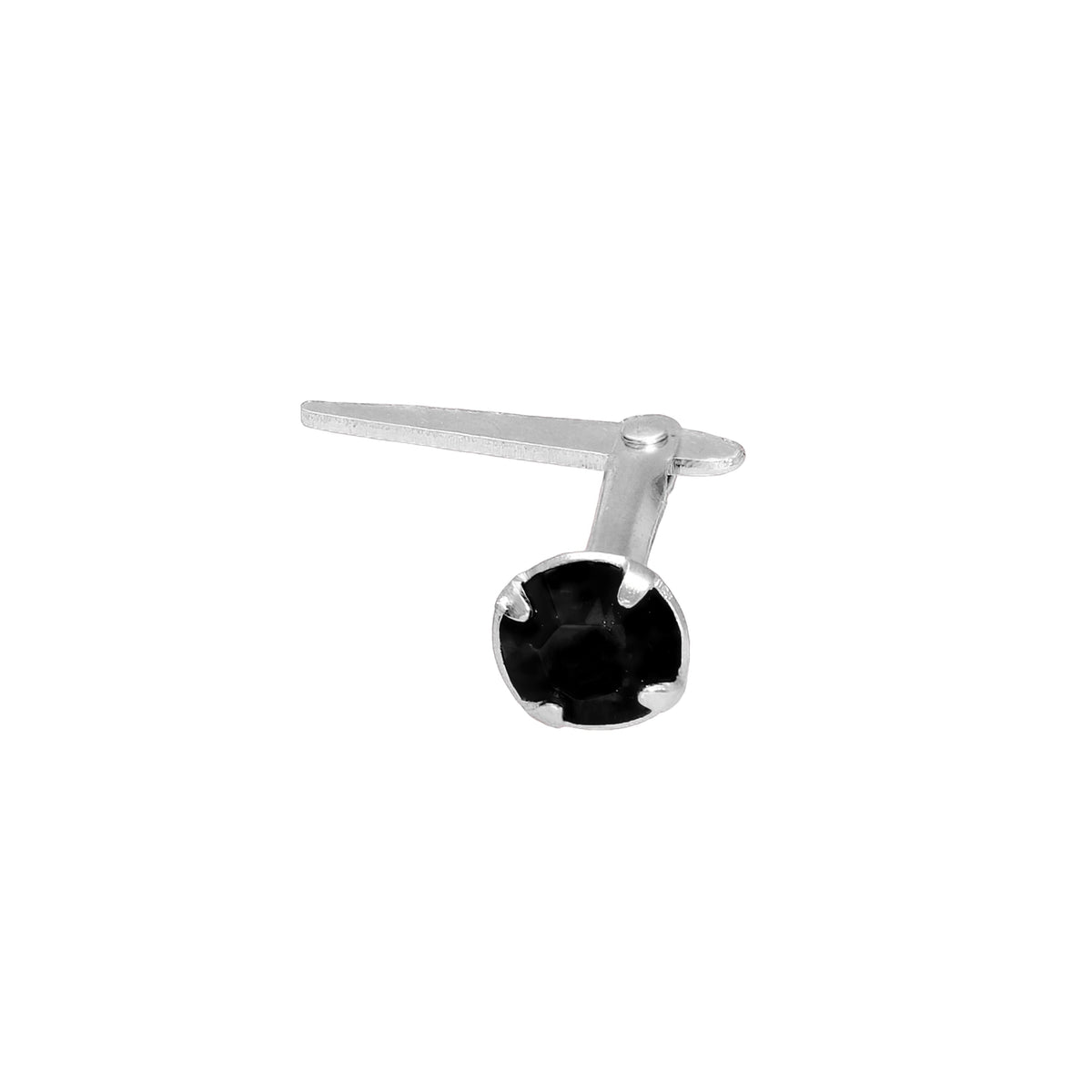 Piercing de nez Andralok en argent sterling et cristal CZ noir