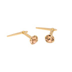 Boucles d'oreilles à tige Andralok en argent sterling plaqué or et cristal de 3 mm