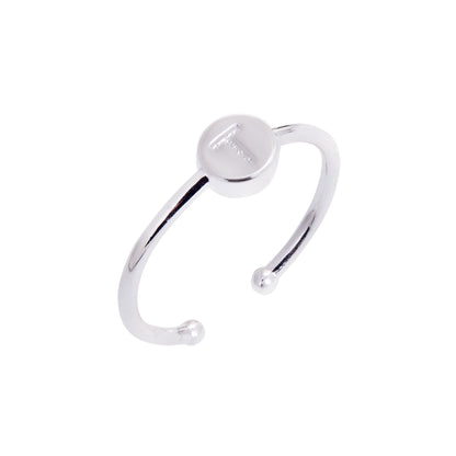 Bagues coulissantes en argent sterling avec lettres de l'alphabet