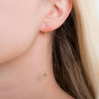 Boucles d'oreilles à enfiler en forme d'étoile en or 9 carats