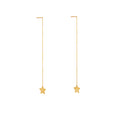 Boucles d'oreilles à enfiler en forme d'étoile en or 9 carats