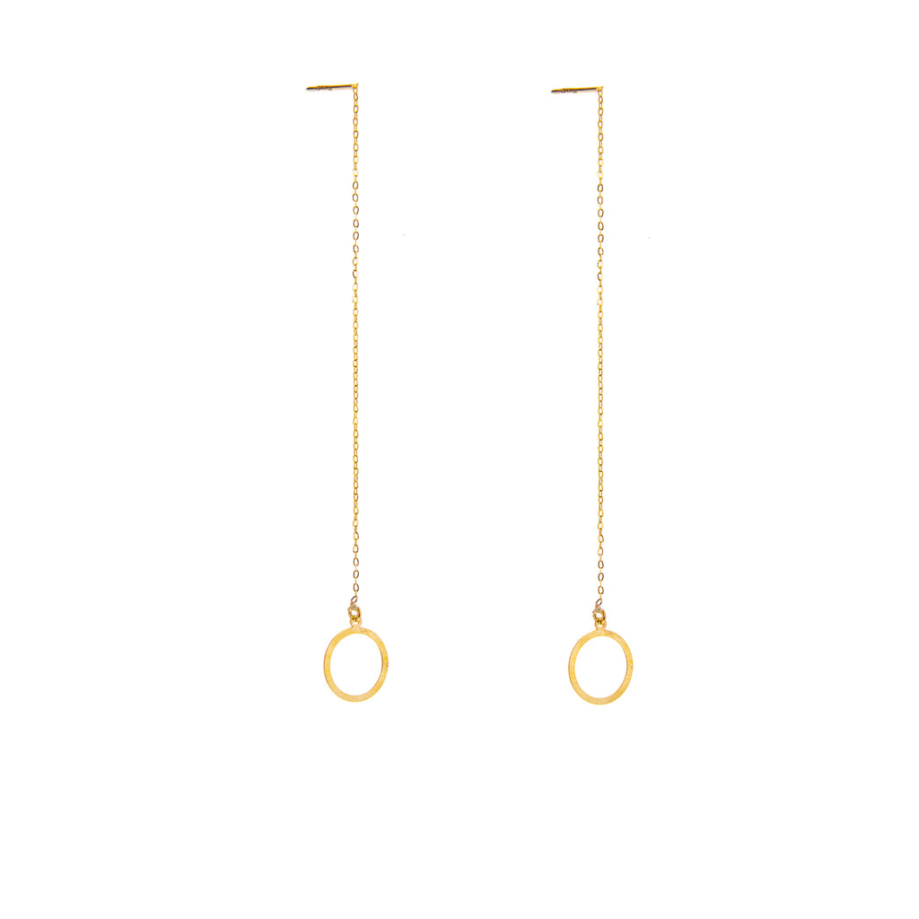 Boucles d'oreilles Karma Circle en or 9 carats