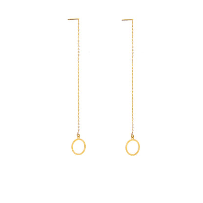Boucles d'oreilles Karma Circle en or 9 carats