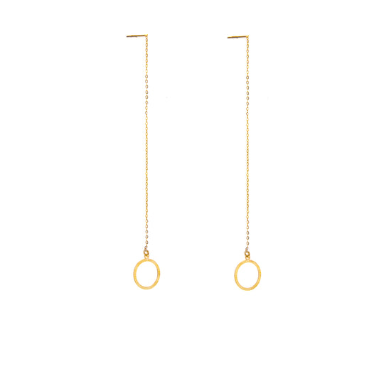 Boucles d'oreilles Karma Circle en or 9 carats