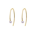 Boucles d'oreilles en or 9 carats avec perles d'eau douce de 3 mm