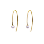 Boucles d'oreilles en or 9 carats avec perles d'eau douce de 3 mm