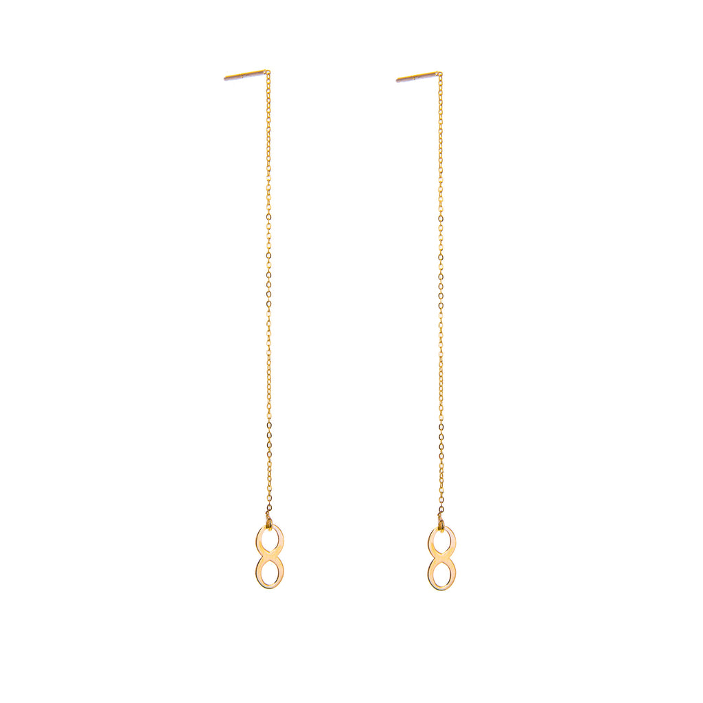 Boucles d'oreilles Infinity en or 9 carats