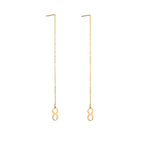 Boucles d'oreilles Infinity en or 9 carats