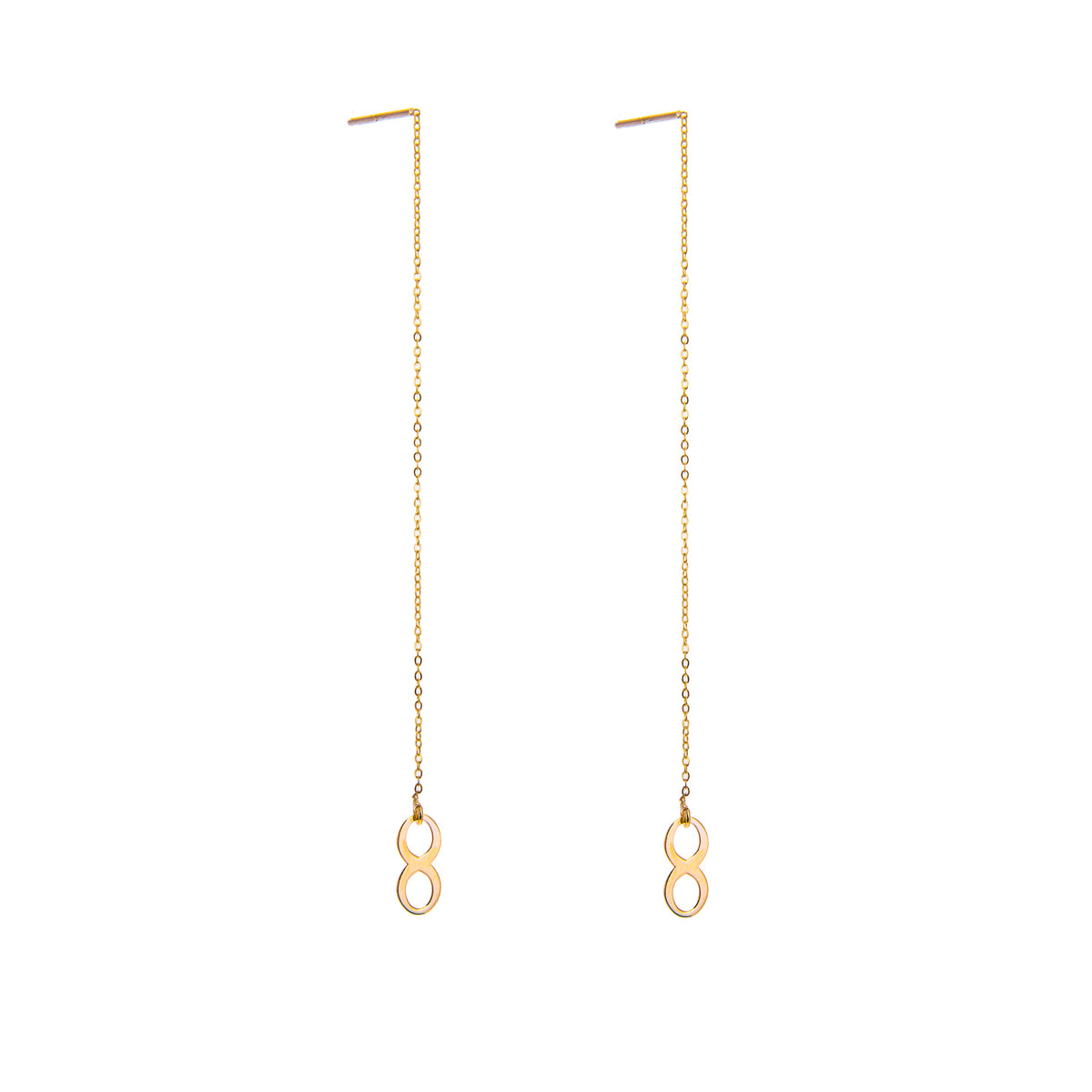 Boucles d'oreilles Infinity en or 9 carats