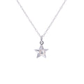 Collier étoile en argent sterling et perles - 35 à 55 cm