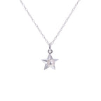 Collier étoile en argent sterling et perles - 35 à 55 cm