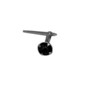 Piercing de nez Andralok en argent sterling rhodié noir et cristal CZ noir de 3 mm