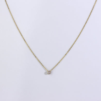 Collier en or 9 carats avec diamants de 0,03 carat, 40 cm