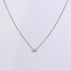 Collier en or 9 carats avec diamants de 0,03 carat, 40 cm