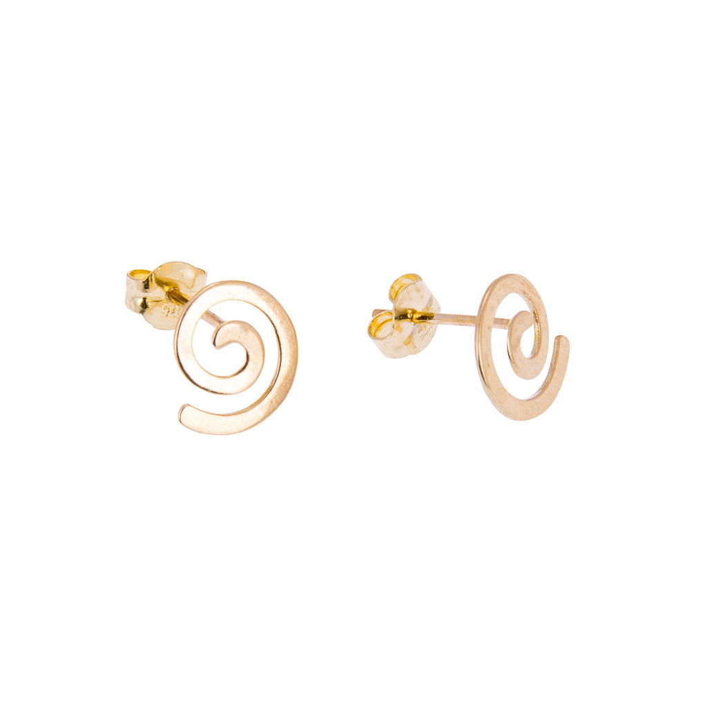 Boucles d'oreilles à tige spirale en or 9 carats