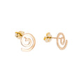 Boucles d'oreilles à tige spirale en or 9 carats