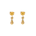 Boucles d'oreilles pendantes à double facette en or 9 carats