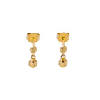 Boucles d'oreilles pendantes à double facette en or 9 carats