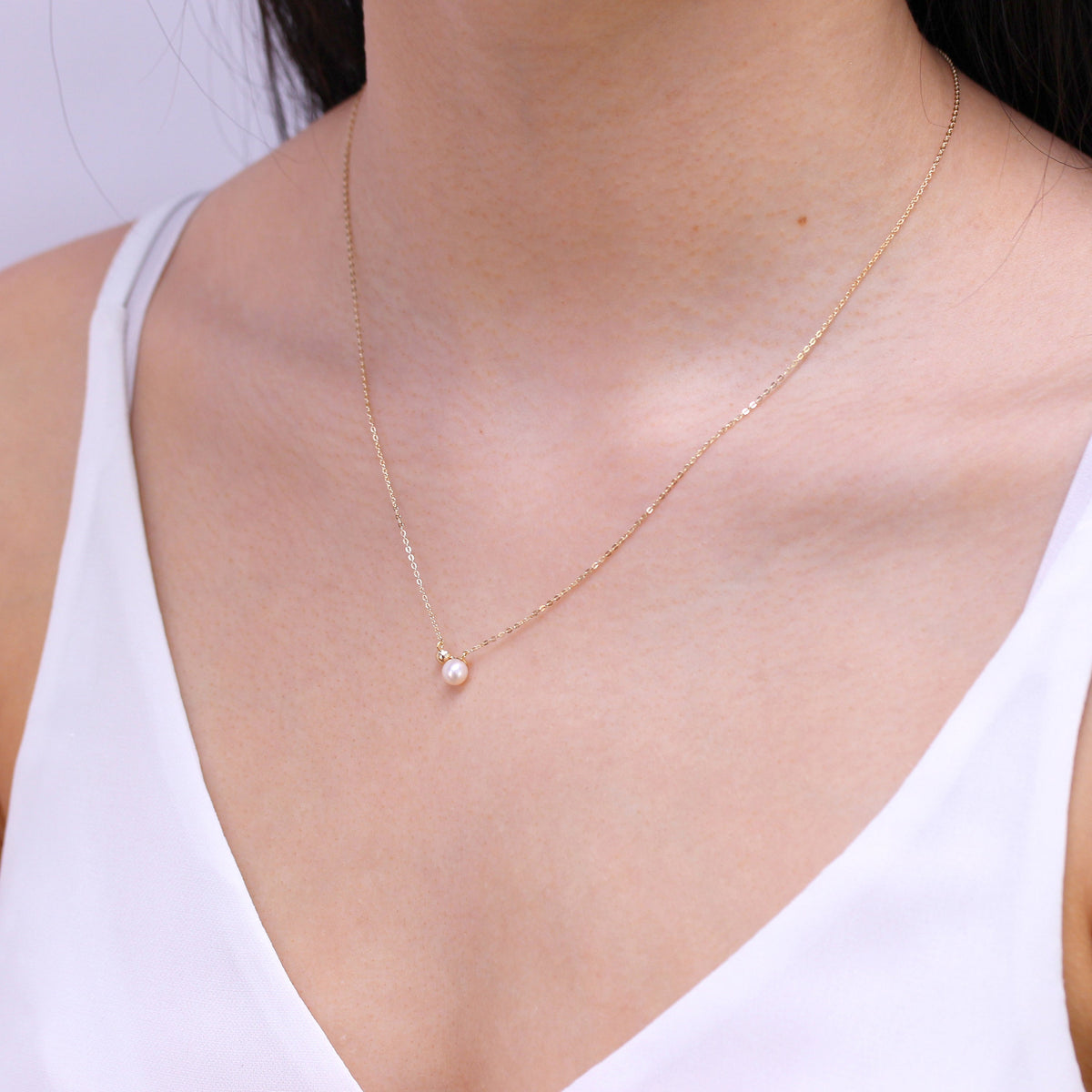 Collier de perles d'eau douce en or 9 carats