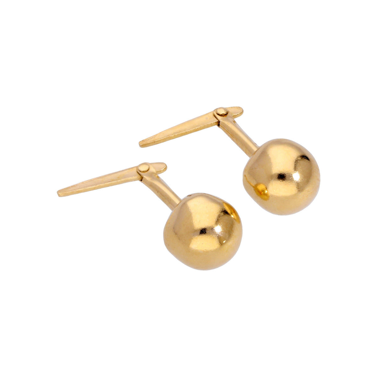 Boucles d'oreilles à tige en argent sterling plaqué or avec boules Andalok de 3 mm à 5 mm