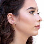 Boucles d'oreilles à tige en argent sterling plaqué or en forme d'étoile