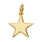 Breloque étoile en argent sterling plaqué or