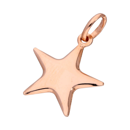 Breloque étoile en argent sterling plaqué or rose