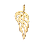 Breloque aile d'ange ouverte en argent sterling plaqué or