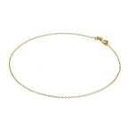 Bracelet de cheville Belcher en argent sterling plaqué or fin - 25 cm