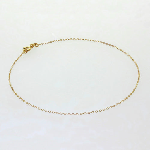 Bracelet de cheville Belcher en argent sterling plaqué or fin - 25 cm