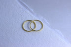 Boucles d'oreilles créoles en argent sterling plaqué or de 9 mm