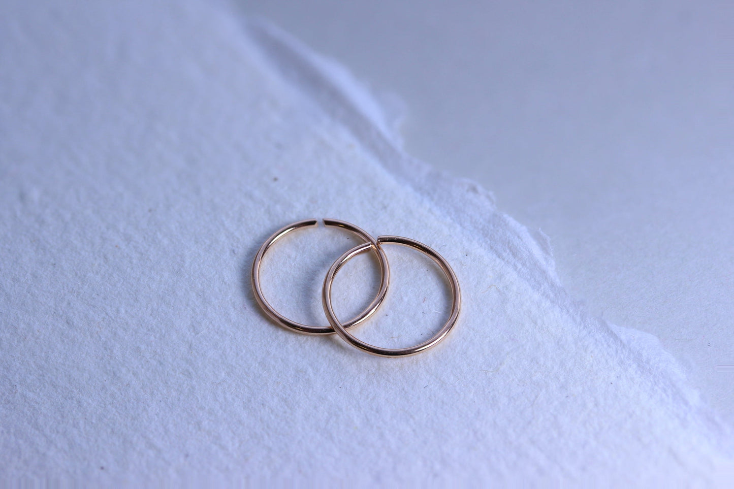 Boucles d'oreilles créoles en argent sterling plaqué or rose de 9 mm