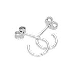 Boucles d'oreilles créoles ouvertes en argent sterling de 8 à 16 mm