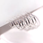 Boucles d'oreilles créoles ouvertes en argent sterling de 8 à 16 mm