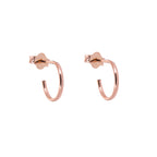 Boucles d'oreilles créoles ouvertes en argent sterling plaqué or rose de 8 à 16 mm