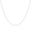 Collier en argent sterling plaqué or rose de 35 à 70 cm avec chaîne en queue de renard