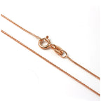 Collier en argent sterling plaqué or rose de 35 à 70 cm avec chaîne en queue de renard