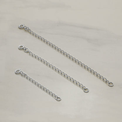 Chaîne d'extension en argent sterling de 5 à 10 cm avec fermoir à boulon