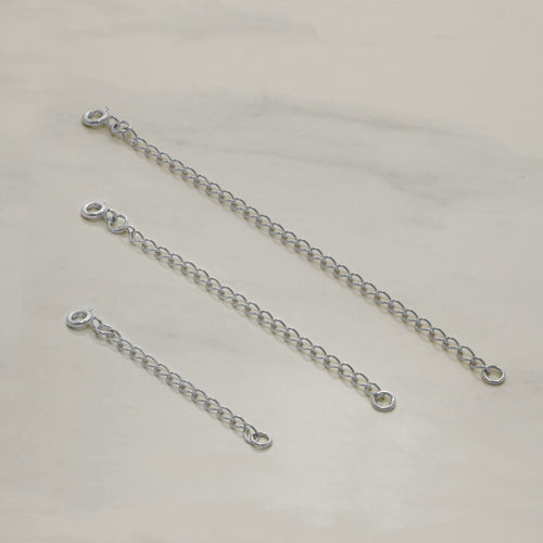 Chaîne d'extension en argent sterling de 5 à 10 cm avec fermoir à boulon
