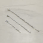 Rallonge Belcher en argent sterling de 5 à 10 cm - Fermoir à boulon