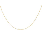 Collier ras du cou en argent sterling plaqué or avec perles taillées en diamant, rallonge de 30 à 61 cm